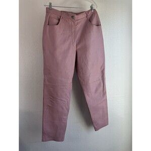 Tower Hill Collection Leather Pants Mauve Pink High Rise Size 14